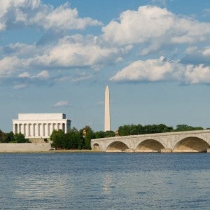 Lincoln Memorial, Washington Monument, Arlington Memorial Bridge