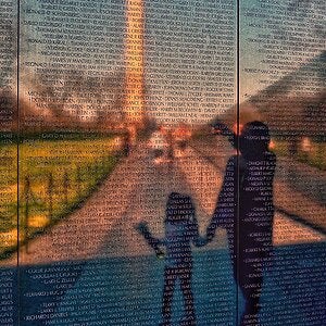Reflection on the Vietnam War Memorial