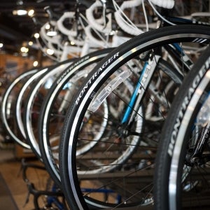 bicycles on the rack