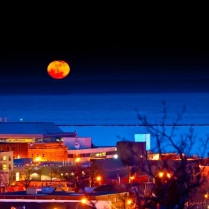 Cityscape Moonrise