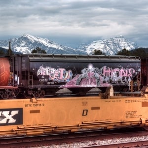 Trains and Mountains HDR